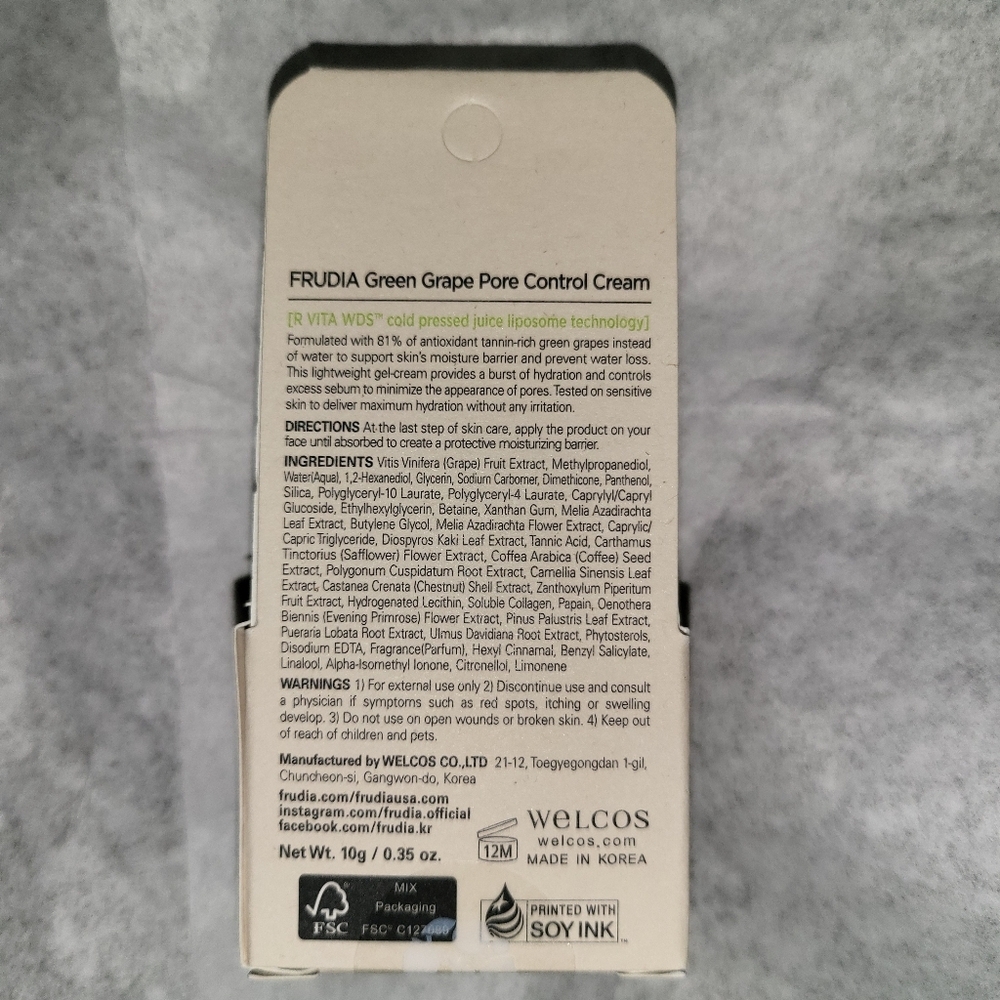 Frudia Green Grape Pore Control Cream - Picture 5 of 7